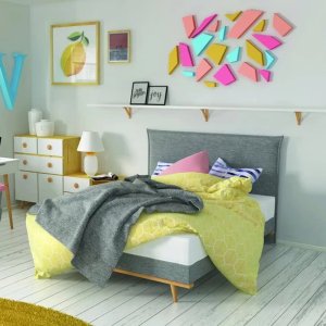 Hilding Łóżko Eclectic kontynentalne 180x200 grupa 1, wezgłowie 95, dąb-180 1