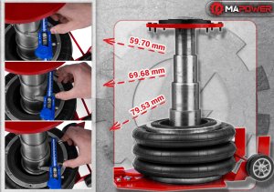 MaPower MAPOWER MPBJ01 Podnośnik samochodowy pneumatyczny poduszkowy 8