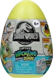 CAPTIVZ CAPTIVZ slime egg with a dinosaur figure Jurassic Flocked Hatchlings, assort., 670 1