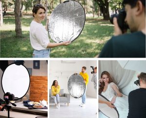 Kf Blenda Fotograficzna z Uchwytem 5w1 Okrągła 80cm DYFUZOR Plener Studio K&F / KF18.0005 6