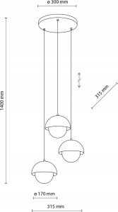 Lampa wisząca TK Lighting LAMP PENDANT TK LIGHTING BONO G9 3X8W 6