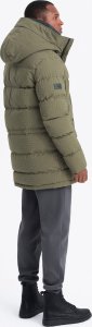 Kurtka męska Ombre Outdoorowa długa męska kurtka parka   oliwkowa V4 OM-JALJ-0201 L 6