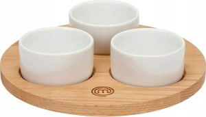MasterChef Zestaw 3 misek do przekąsek MasterChef z tacą drewno bukowe 1