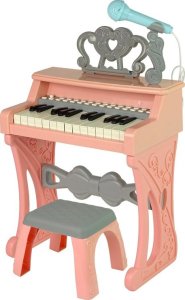 LeanToys Elektryczne Pianinko Organy Różowe z Krzesłem 25 Klawiszy LEAN Toys 2