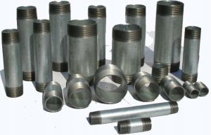 AGAflex KRÓCIEC GWINTOWANY Z OBU STRON OCYNK.  1/2" X 10 cm 3