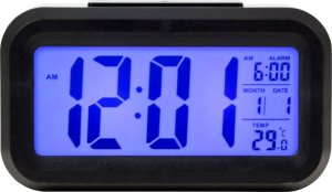 Perfect Budzik Perfect 13701 czarny termometr automatyczne podświetlenie . 1