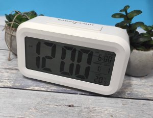 Perfect Budzik Perfect 13701 biały termometr automatyczne podświetlenie . 2