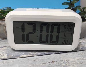 Perfect Budzik Perfect 13701 biały termometr automatyczne podświetlenie . 3