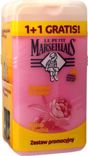 Le Petit Marseillais Żel pod prysznic Malina i Piwonia 1+1 gratis (250mlx2) 1