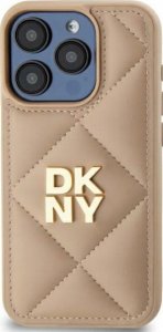 DKNY DKNY DKHCP14XPQDSLE iPhone 14 Pro Max 6.7" beige/beige Quilted Stack Logo 1