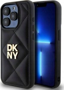 DKNY DKNY DKHCP15LPQDSLK iPhone 15 Pro 6.1" black/black Quilted Stack Logo 1