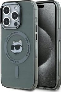 Karl Lagerfeld Karl Lagerfeld KLHMP15LHLSCHK iPhone 15 Pro 6.1" black/black hardcase IML Metal Choupette Head MagSafe 1