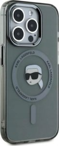 Karl Lagerfeld Karl Lagerfeld KLHMP15LHLSKIK iPhone 15 Pro 6.1" black/black hardcase IML Metal Karl Head MagSafe 1