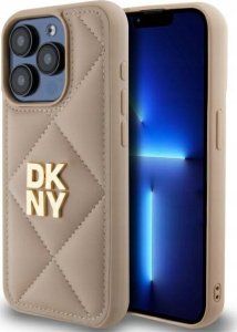 DKNY DKNY DKHCP15XPQDSLE iPhone 15 Pro Max 6.7" beige/beige Quilted Stack Logo 1