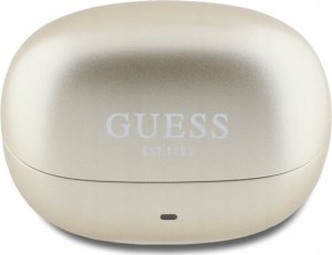 Słuchawki Guess Guess Bluetooth Headphones GUTWST88MCTGD TWS + Docking Station Gold/Gold Capsule Printed Logo 1