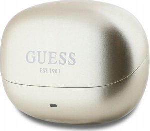 Słuchawki Guess Guess Bluetooth Headphones GUTWST88MCTGD TWS + Docking Station Gold/Gold Capsule Printed Logo 3