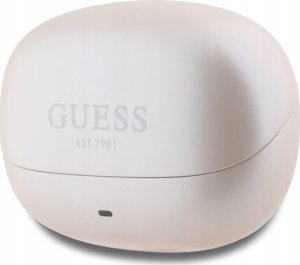 Słuchawki Guess Guess Bluetooth Headphones GUTWST88MCTGP TWS + Docking Station Pink Capsule Printed Logo 3