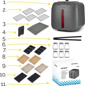Suszarka Yoer Suszarka SPOŻYWCZA na PODCZERWIEŃ do żywności GRZYBÓW Warzyw OWOCÓW Ziół MIĘSA Ryb Regulacja ZEGAR - Yoer Sunbox FD02G 15