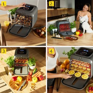 Suszarka Yoer Suszarka SPOŻYWCZA na PODCZERWIEŃ do żywności GRZYBÓW Warzyw OWOCÓW Ziół MIĘSA Ryb Regulacja ZEGAR - Yoer Sunbox FD02G 6