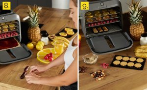 Suszarka Yoer Suszarka SPOŻYWCZA na PODCZERWIEŃ do żywności GRZYBÓW Warzyw OWOCÓW Ziół MIĘSA Ryb Regulacja ZEGAR - Yoer Sunbox FD02G 9