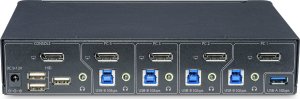 Przełącznik StarTech StarTech P4AD122-KVM-SWITCH przełącznik KVM Możliwości montowania w stelażu Czarny 4
