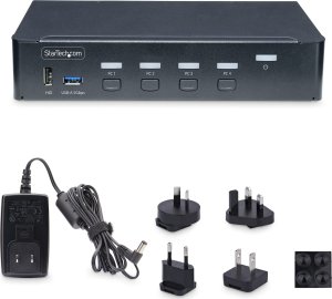 Przełącznik StarTech StarTech P4AD122-KVM-SWITCH przełącznik KVM Możliwości montowania w stelażu Czarny 6
