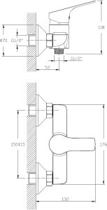 Bateria prysznicowa Sotbe VANTAA bateria prysznicowa 4