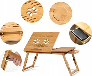 Bounn Stolik bambusowy pod laptopa 3