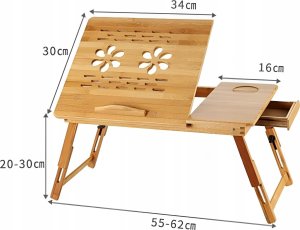 Bounn Stolik bambusowy pod laptopa 6