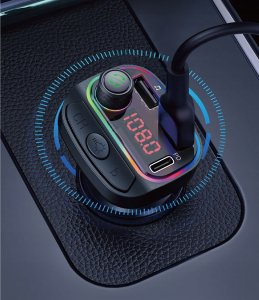 Transmiter FM Bounn Bounn Åadowarka samochodowa QC3.0+PD18W C14 8