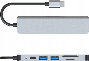 HUB USB Bounn Hub 6w1 USB-C HDMI 4K30hz USB C USB3.0 USB2.0 + SD/TF 1