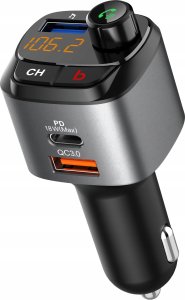 Transmiter FM Bounn Bounn transmiter FM Åadowarka samochodowa QC3.0+PD20W 3