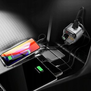 Transmiter FM Bounn Bounn transmiter FM Åadowarka samochodowa QC3.0+PD20W 8