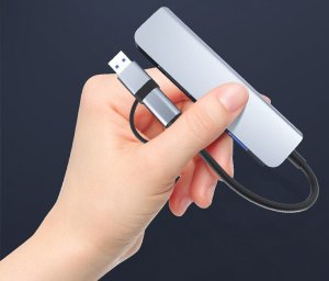 HUB USB Bounn Adapter 5w2 USB/Type-C to USB3.0+USB2.0*2+SD/TF 7