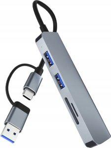 HUB USB Bounn Adapter 5w2 USB/Type-C to USB3.0+USB2.0*2+SD/TF 10