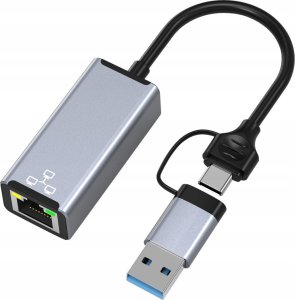 HUB USB Bounn Adapter USB/TYPE C Ethernet 1000Mbps 1