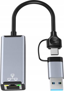 HUB USB Bounn Adapter USB/TYPE C Ethernet 1000Mbps 2