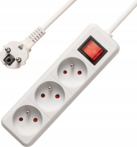 Listwa zasilająca Bounn przeciwprzepięciowa 3 gniazda 1.5 m biała (BLZ-1-WH) 3