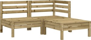 vidaXL Sofa ogrodowa z poduszkami i podnóżkiem, 2-osobowa 4