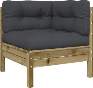 vidaXL Sofa ogrodowa z poduszkami i podnóżkiem, 2-osobowa 7
