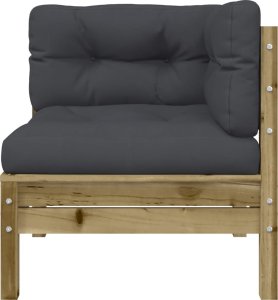 vidaXL Sofa ogrodowa z poduszkami i podnóżkiem, 2-osobowa 8
