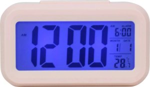 Perfect Budzik Perfect 13701 różowy termometr automatyczne podświetlenie . 1