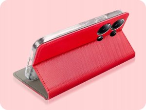 Hello Case ETUI Z KLAPKĄ DO Redmi Note 13 Pro 4G / Poco M6 Pro CZERWONE MAGNETYCZNE 5