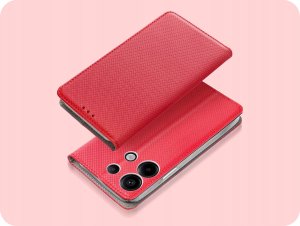 Hello Case ETUI Z KLAPKĄ DO Redmi Note 13 Pro 5G / Poco X6 5G CZERWONE MAGNETYCZNE 2