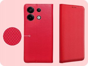 Hello Case ETUI Z KLAPKĄ DO Redmi Note 13 Pro 5G / Poco X6 5G CZERWONE MAGNETYCZNE 4