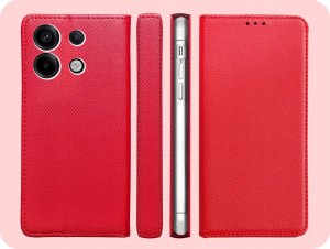 Hello Case ETUI Z KLAPKĄ DO Redmi Note 13 Pro 5G / Poco X6 5G CZERWONE MAGNETYCZNE 6
