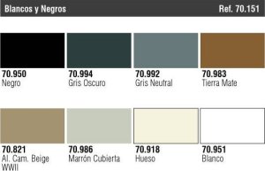 Vallejo Vallejo: 70.151 - Model Color - Figure - Black & White (8 x 18 ml) 4