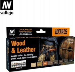 Vallejo Vallejo: 70.182 - Model Color - Effects - Wood & Leather (8 x 18 ml) 1