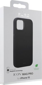 Puro Etui silikonowe Puro Icon Mag Pro MagSafe do iPhone 15 - czarne 4