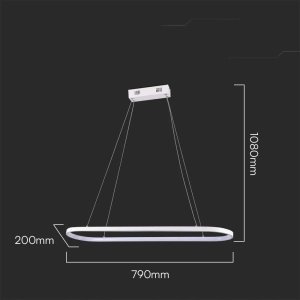 V-TAC Oprawa Zwieszana V-TAC 24W LED Biała VT-7825 4000K 2760lm 2